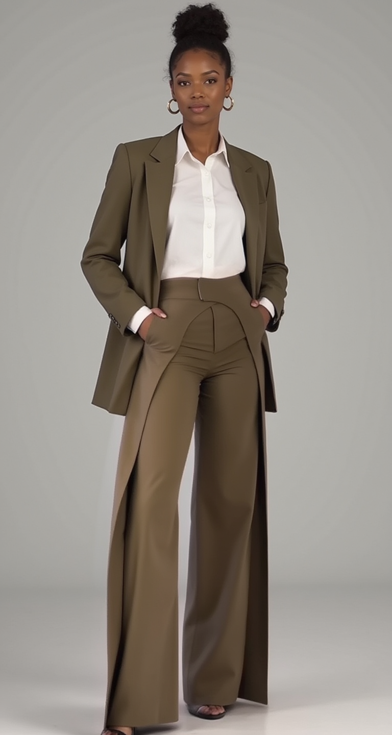 Cross-design Casual Wide-leg Pants