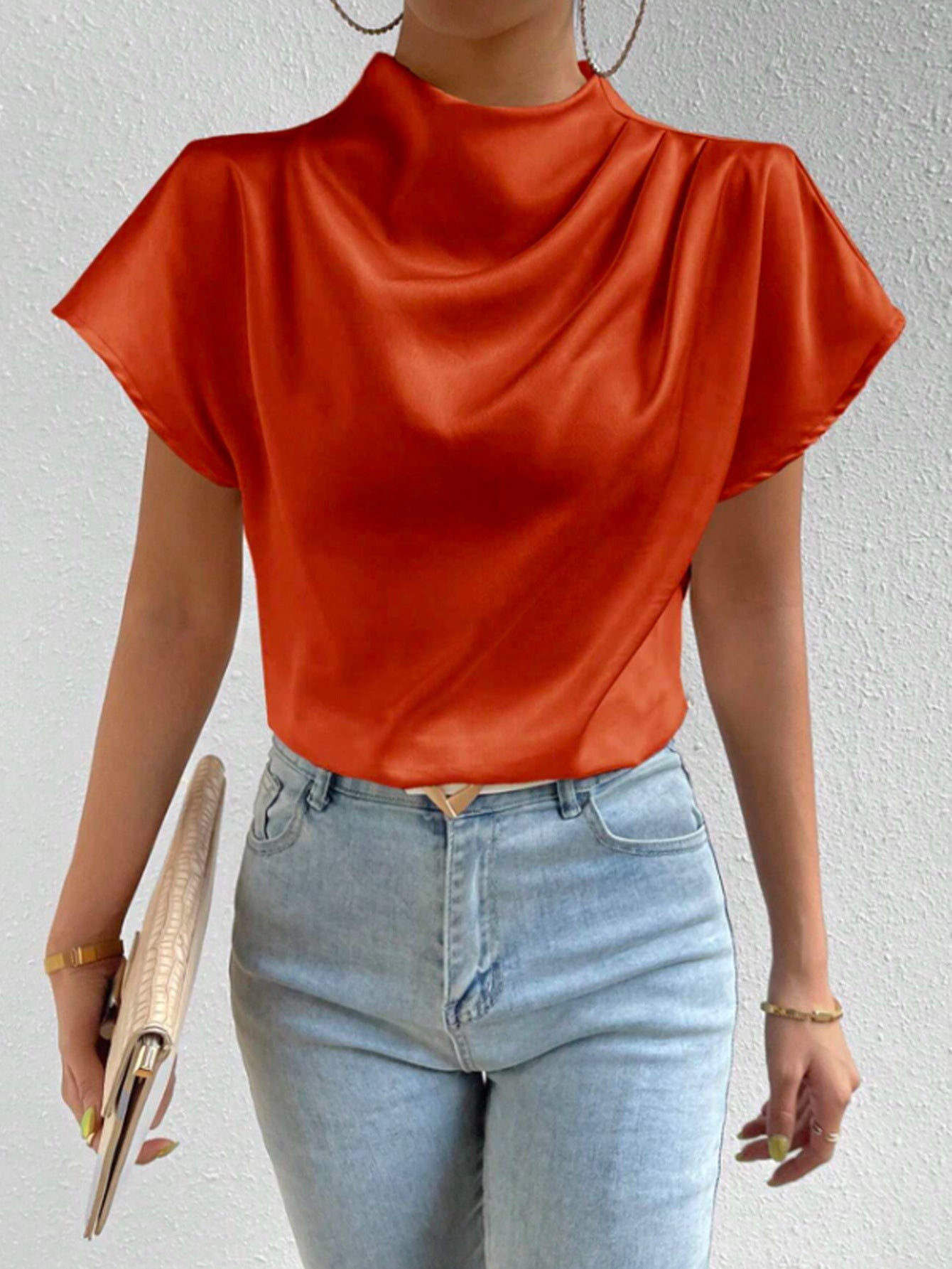 Round Neck Loose Tops