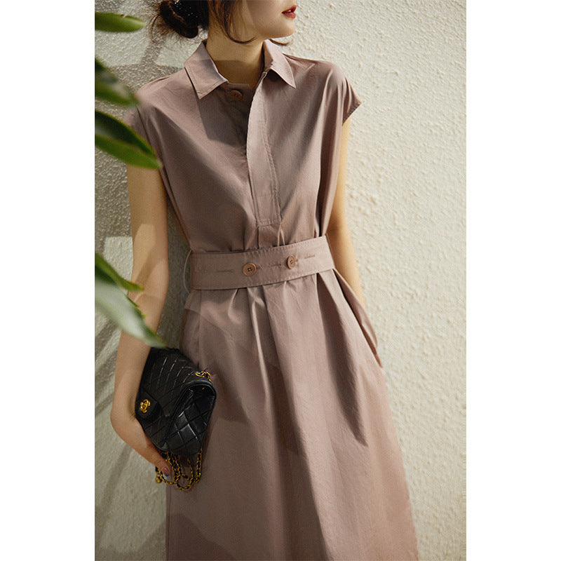 Polo Neck Short Sleeve Dress